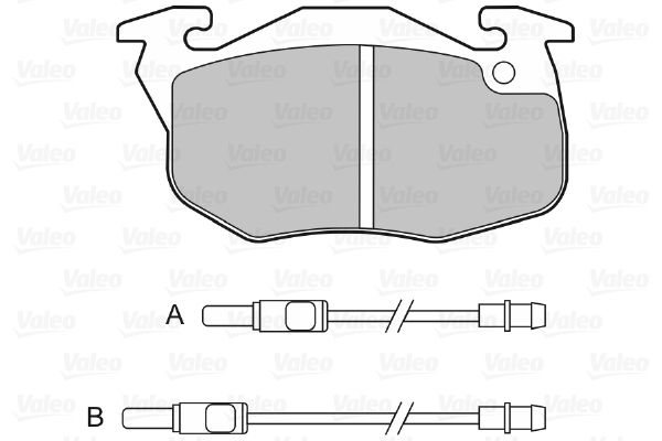 VALEO Piduriklotsi komplekt,ketaspidur 598155