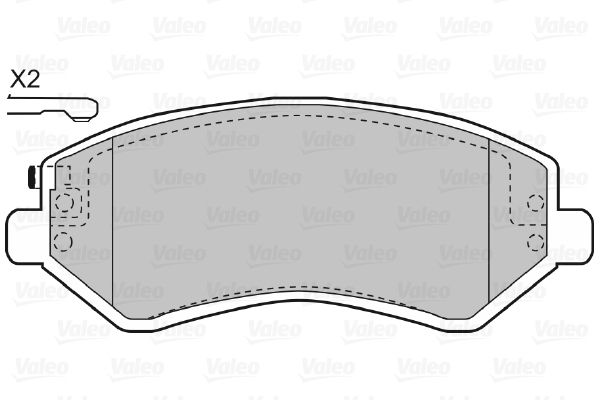 VALEO Комплект тормозных колодок, дисковый тормоз 598414