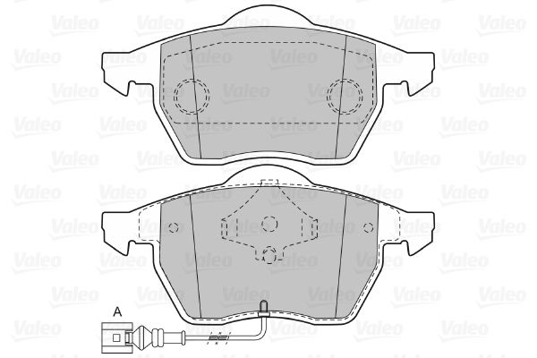 VALEO Piduriklotsi komplekt,ketaspidur 598481