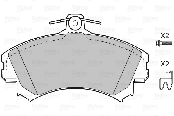 VALEO Комплект тормозных колодок, дисковый тормоз 598493