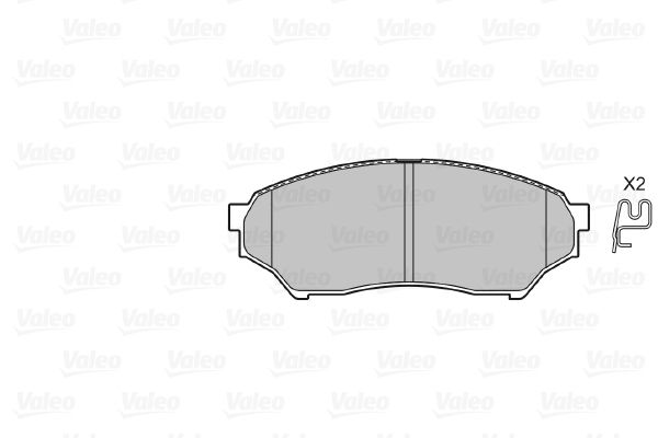 VALEO Комплект тормозных колодок, дисковый тормоз 598521