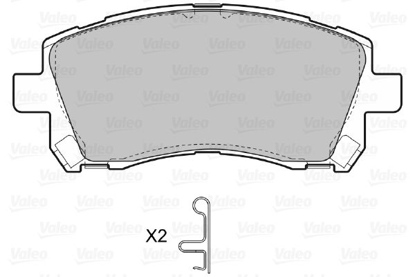 VALEO Piduriklotsi komplekt,ketaspidur 598530