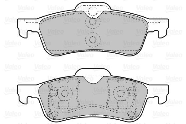 VALEO Piduriklotsi komplekt,ketaspidur 598643