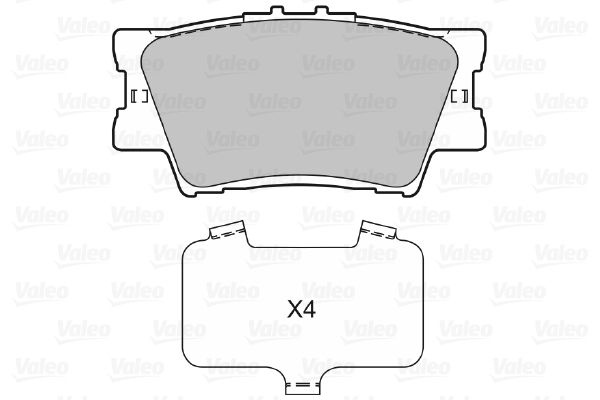 VALEO Piduriklotsi komplekt,ketaspidur 598819