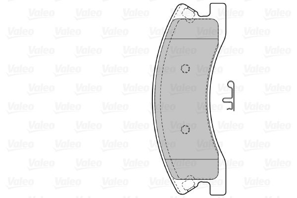 VALEO Piduriklotsi komplekt,ketaspidur 598833