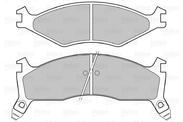 VALEO Piduriklotsi komplekt,ketaspidur 598838