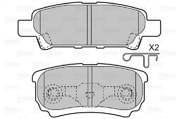 VALEO Piduriklotsi komplekt,ketaspidur 598852