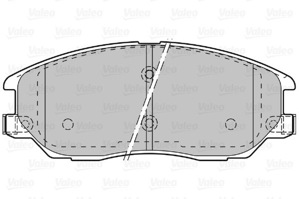 VALEO Piduriklotsi komplekt,ketaspidur 598871