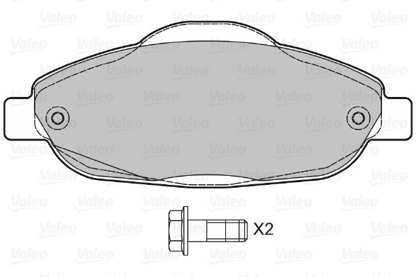 VALEO Piduriklotsi komplekt,ketaspidur 598927