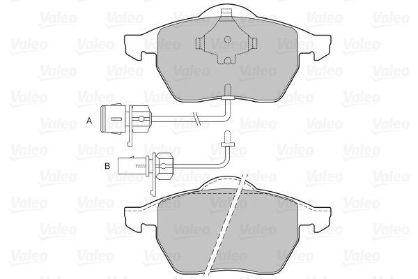 VALEO Piduriklotsi komplekt,ketaspidur 601006