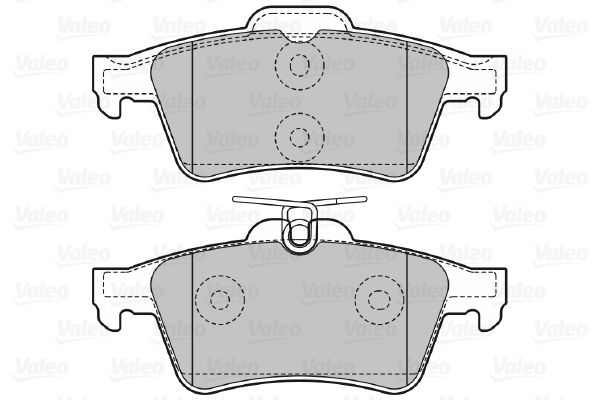 VALEO Piduriklotsi komplekt,ketaspidur 601008