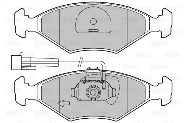 VALEO Комплект тормозных колодок, дисковый тормоз 601019