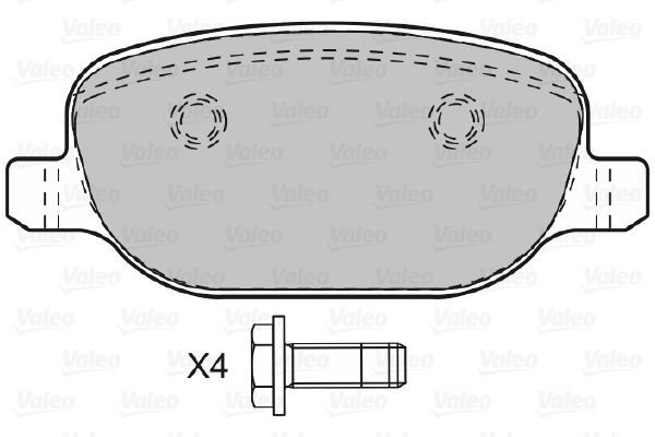 VALEO Комплект тормозных колодок, дисковый тормоз 601029