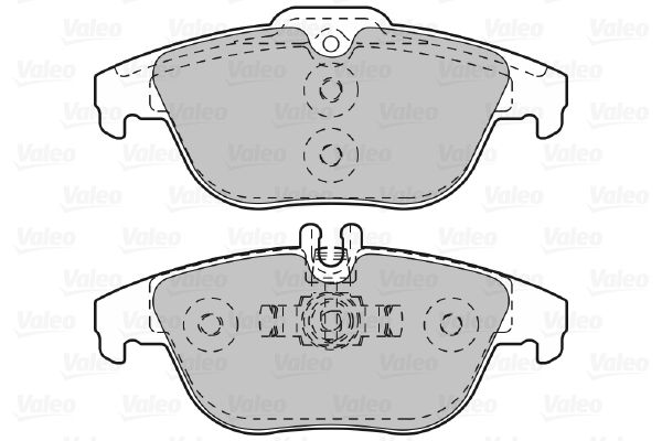 VALEO Комплект тормозных колодок, дисковый тормоз 601051