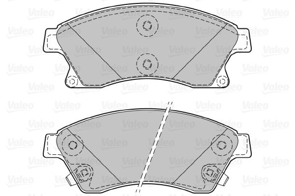 VALEO Piduriklotsi komplekt,ketaspidur 601071