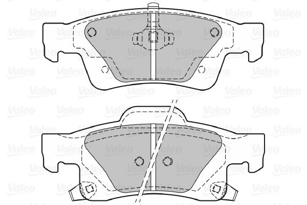 VALEO Piduriklotsi komplekt,ketaspidur 601347