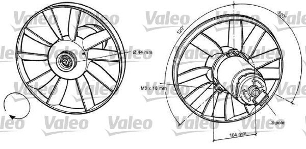 VALEO Ventilaator,mootorijahutus 696039