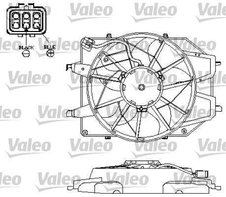 VALEO Ventilaator,mootorijahutus 696152