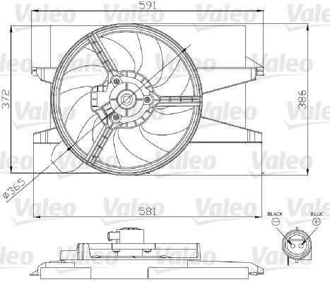 VALEO Ventilaator,mootorijahutus 696276