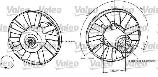 VALEO Ventilaator,mootorijahutus 698371