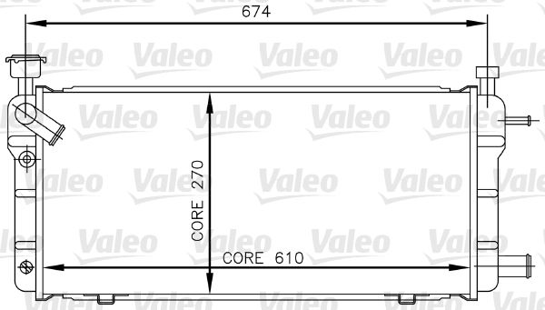 VALEO Радиатор, охлаждение двигателя 730018