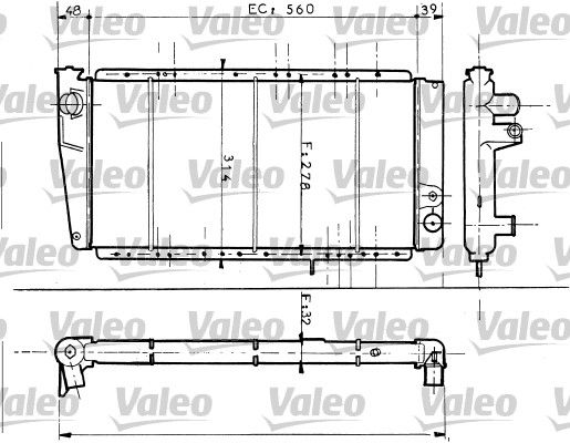 VALEO Radiaator,mootorijahutus 730054