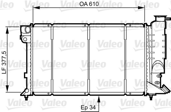 VALEO Radiaator,mootorijahutus 730507