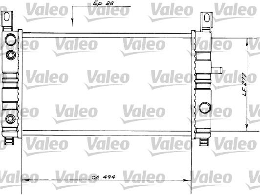 VALEO Радиатор, охлаждение двигателя 730559