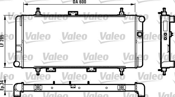 VALEO Радиатор, охлаждение двигателя 730595