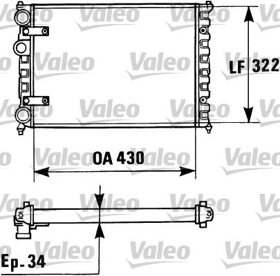 VALEO Радиатор, охлаждение двигателя 730946