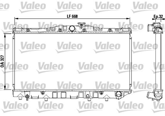 VALEO Радиатор, охлаждение двигателя 731095