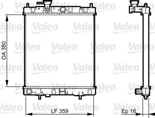 VALEO Радиатор, охлаждение двигателя 731287