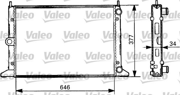 VALEO Радиатор, охлаждение двигателя 731386