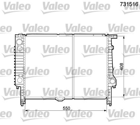 VALEO Радиатор, охлаждение двигателя 731516