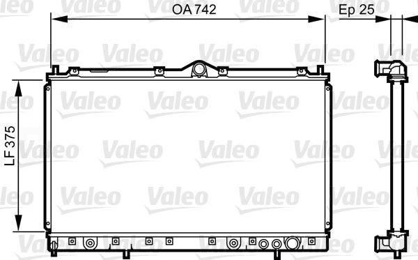 VALEO Радиатор, охлаждение двигателя 731641