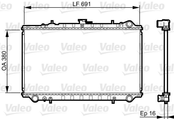 VALEO Radiaator,mootorijahutus 731656