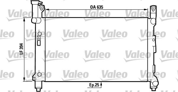 VALEO Радиатор, охлаждение двигателя 731720