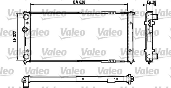 VALEO Радиатор, охлаждение двигателя 731728