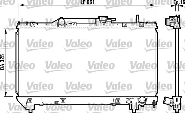 VALEO Радиатор, охлаждение двигателя 731831