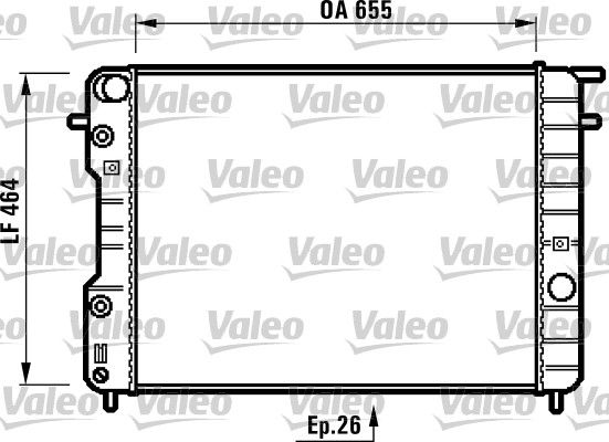 VALEO Radiaator,mootorijahutus 731840