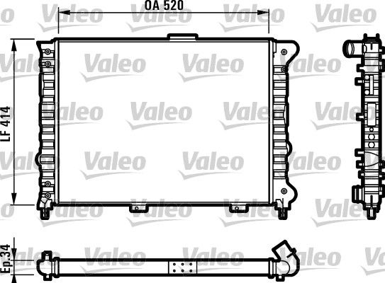 VALEO Radiaator,mootorijahutus 732011