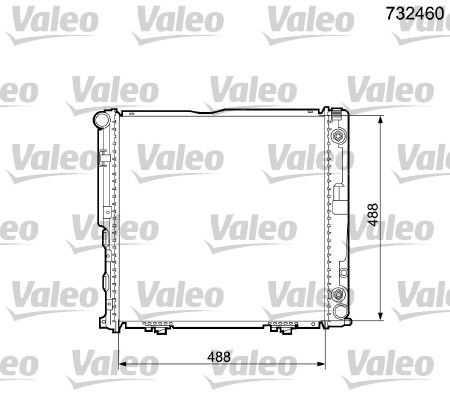 VALEO Радиатор, охлаждение двигателя 732460