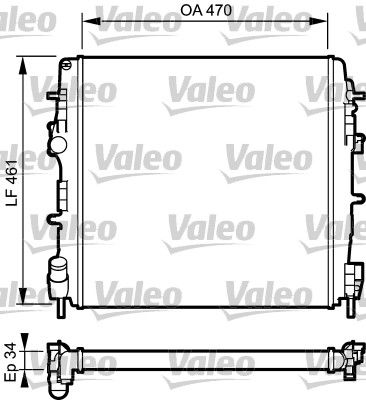 VALEO Радиатор, охлаждение двигателя 732687