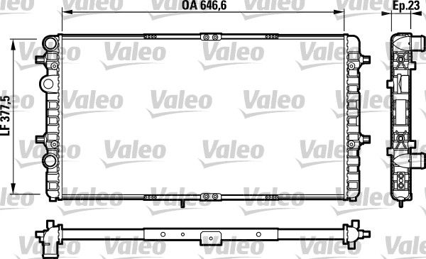 VALEO Радиатор, охлаждение двигателя 732698