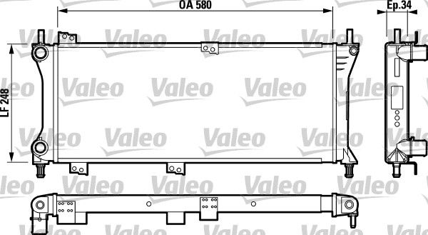 VALEO Радиатор, охлаждение двигателя 732792