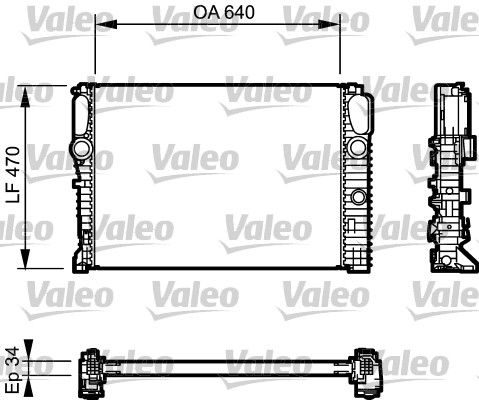 VALEO Радиатор, охлаждение двигателя 732849