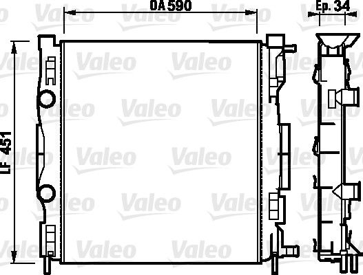 VALEO Radiaator,mootorijahutus 732874