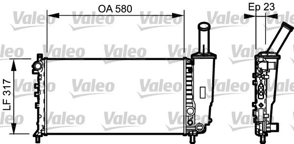 VALEO Радиатор, охлаждение двигателя 732923