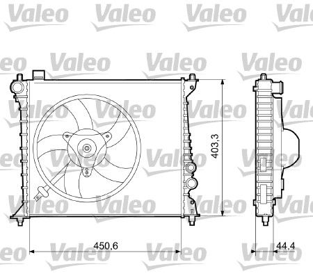 VALEO Radiaator,mootorijahutus 733074