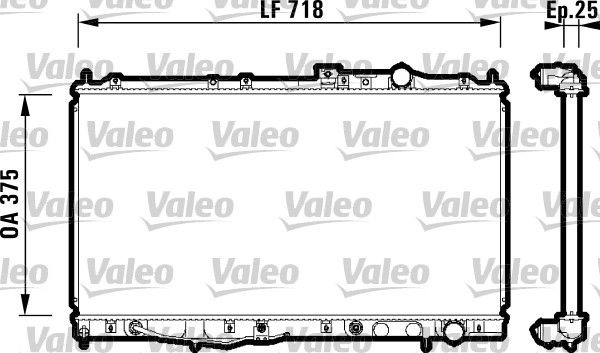 VALEO Радиатор, охлаждение двигателя 734142